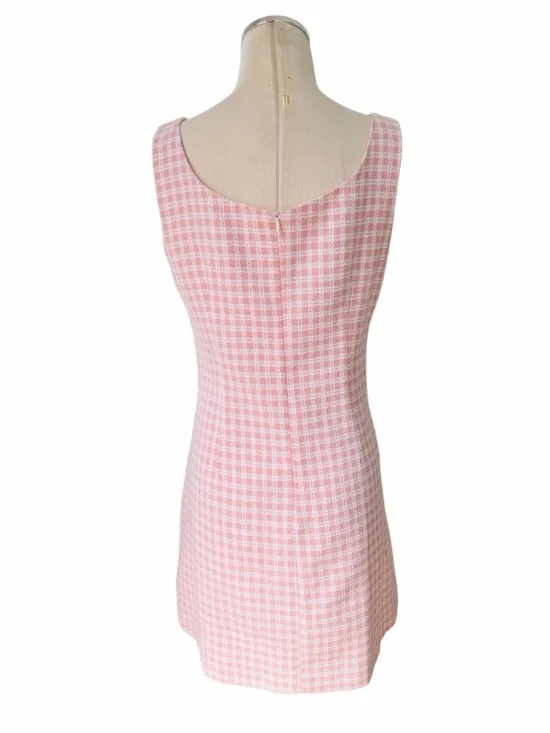 NWT Cider Pink Gingham Pocket Detail Mini Tank Dress Sz L - Picture 10 of 11